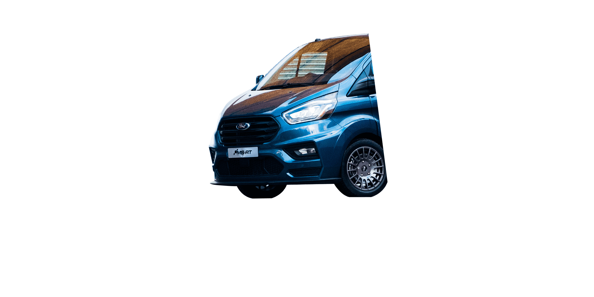 Blue Ford Transit