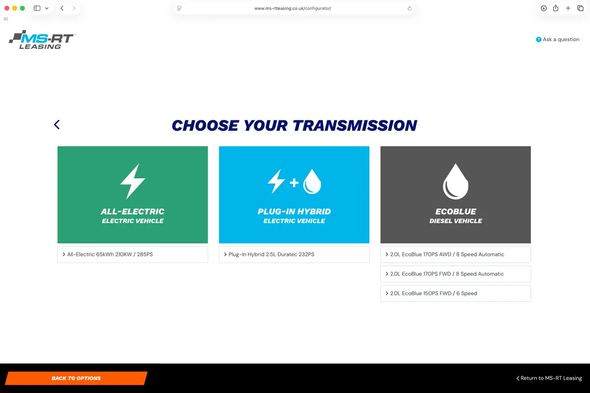 ford transit ranger configurator