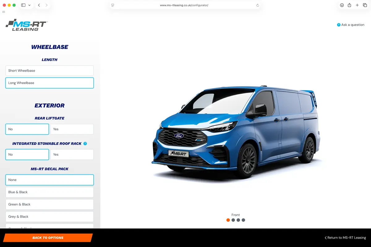 ford transit ranger configurator wheelbase