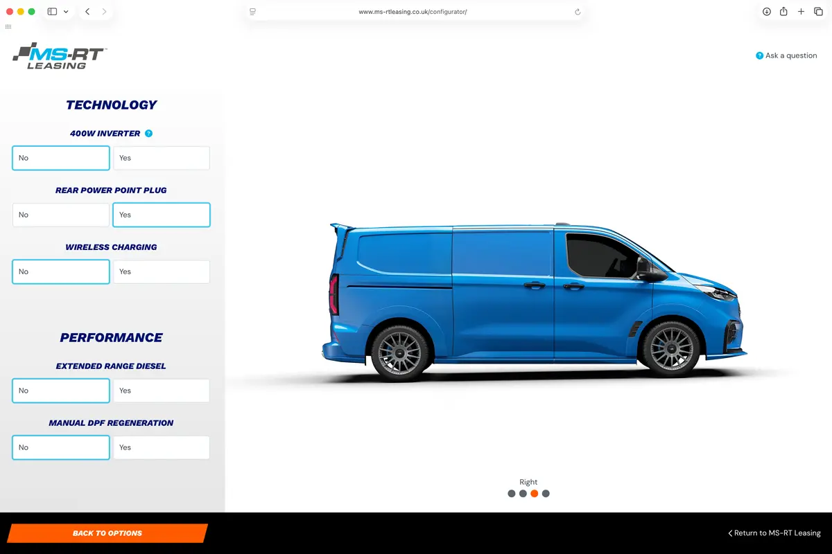 ford transit ranger configurator technology