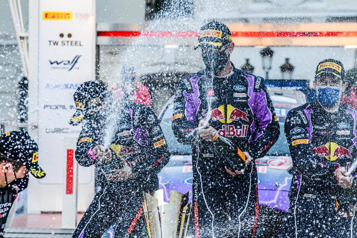 Ford M-Sport drivers celebrating