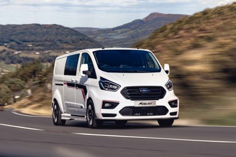 Ford Transit MS-Rt In white with black decals