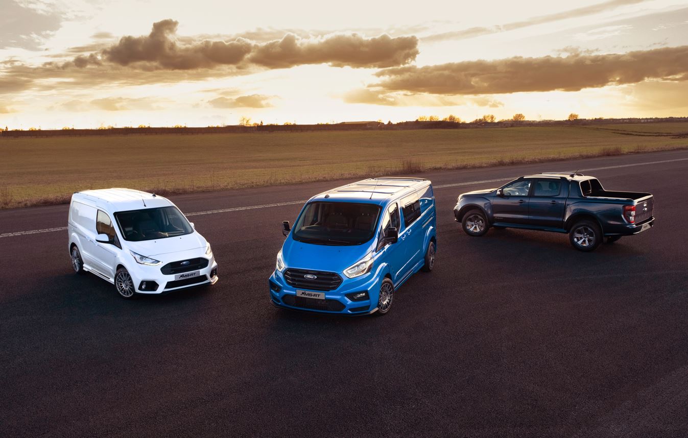 A Ford Transit Custom MSRT, a Connect MSRT and A Ford Ranger MSRT.