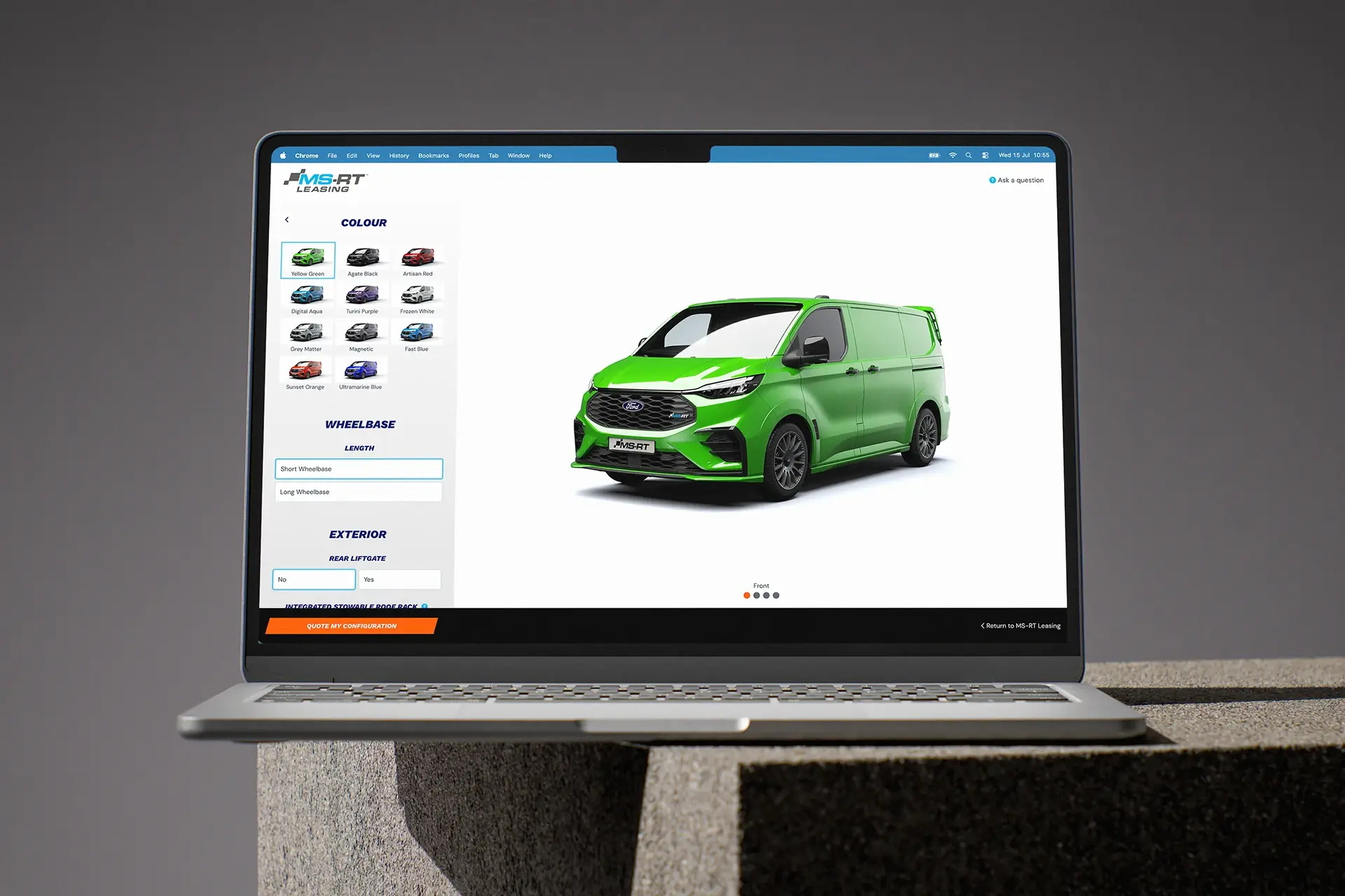 ford transit and ranger configurator