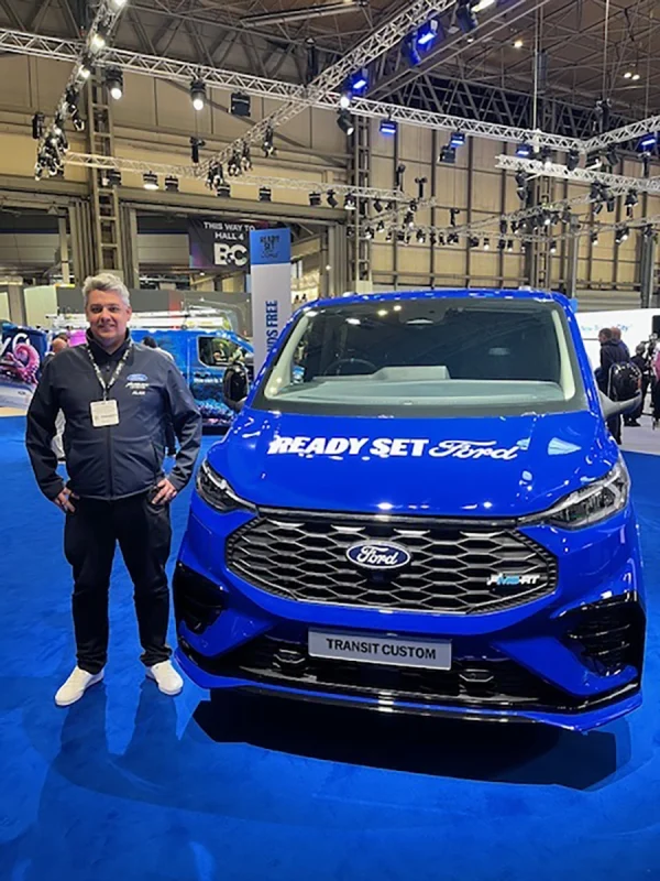 Ford Transit Custom MS-RT on display at the Ford stand during CV Show 2026