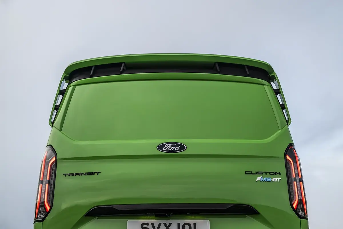 A dramatic motorsport-inspired rear spoiler